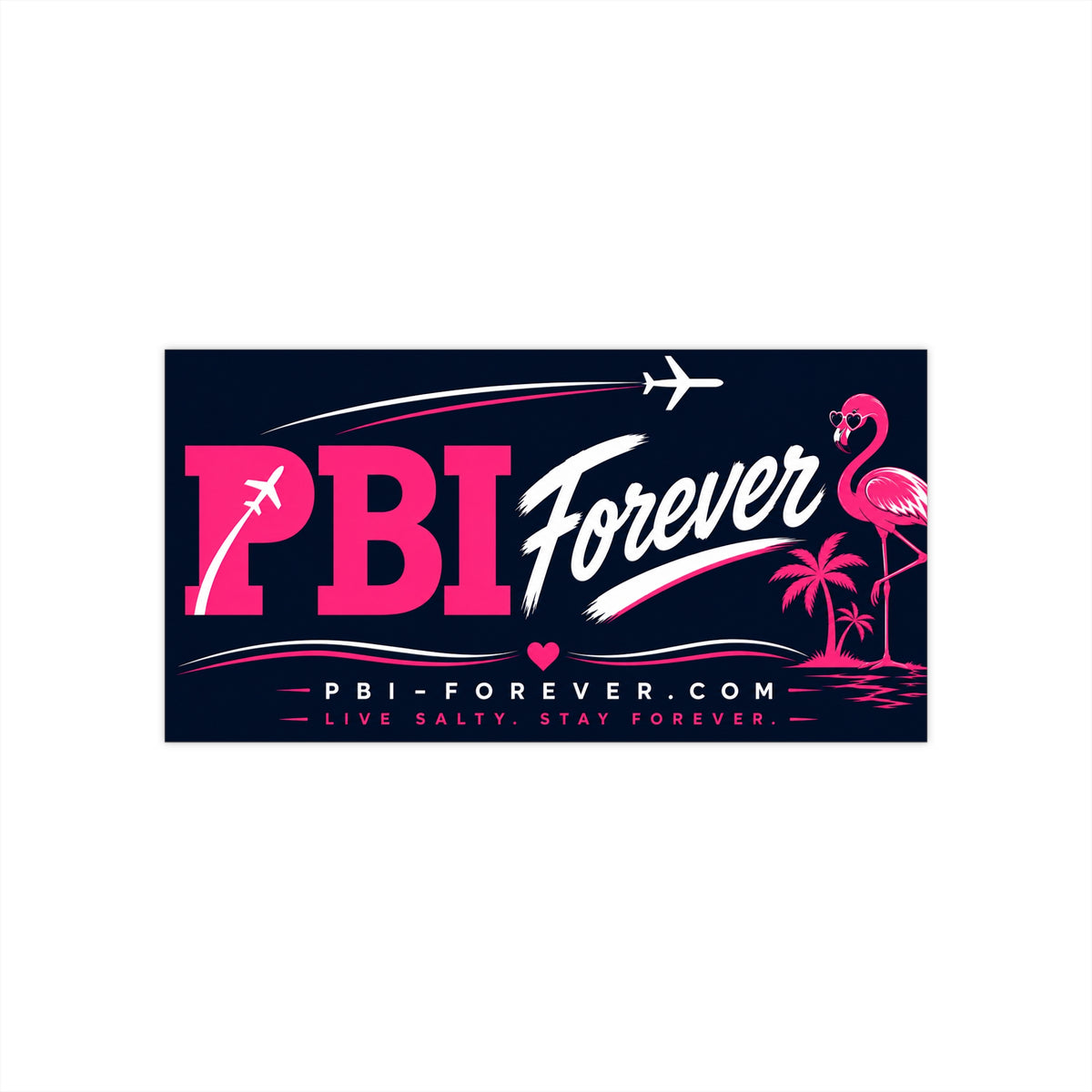 PBI Forever Pink Flamingo Bumper Sticker